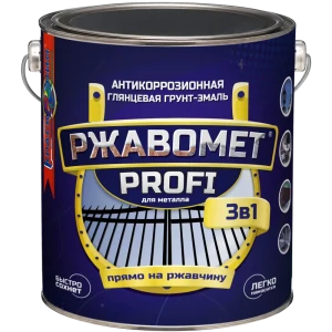 91583838 Грунт-эмаль по ржавчине 3 в 1 Красковия Ржавомет Profi цвет белый полуглянцевый 3 л STLM-1483764