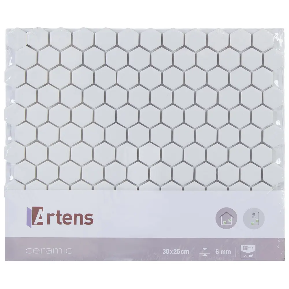 Мозаика Artens 30х26 см керамическая цвет белый STLM-2177226 - Вид №3