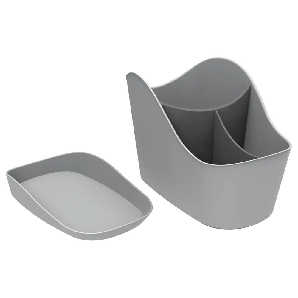 Подставка для приборов Teo 12.6x13.7x20.3 см пластик цвет серый Santreyd STLM-2101418 - Вид №3