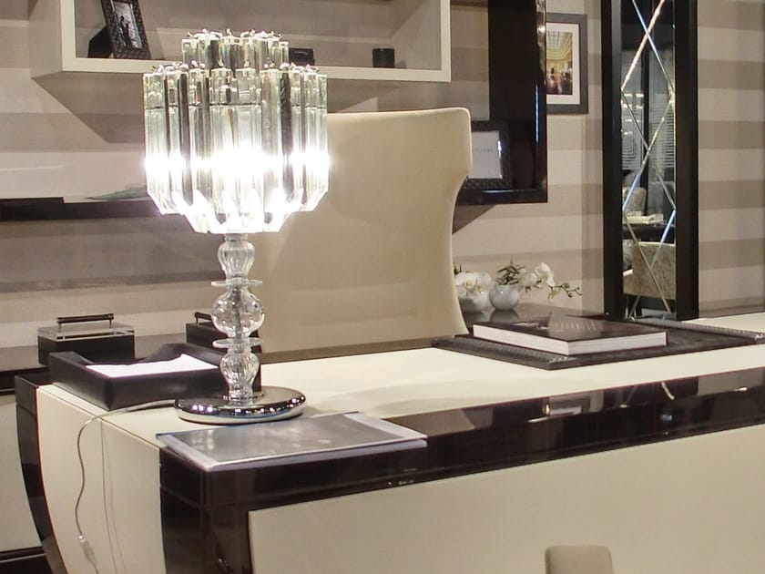 Стеклянная настольная лампа Patrizia Volpato кристаллы ARCH-00099622