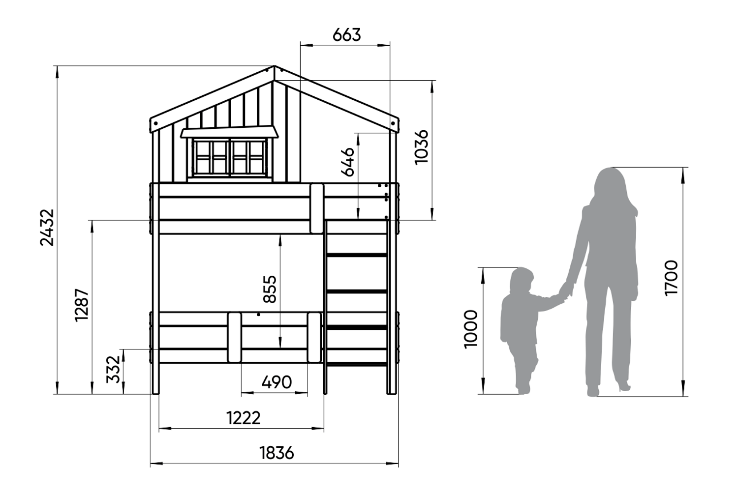 Кровать двухъярусная белая с розовым "Шале M" ELLIPSE ELLIPSE HOME 00-3951306 Белый;розовый Santreyd  - Вид №3