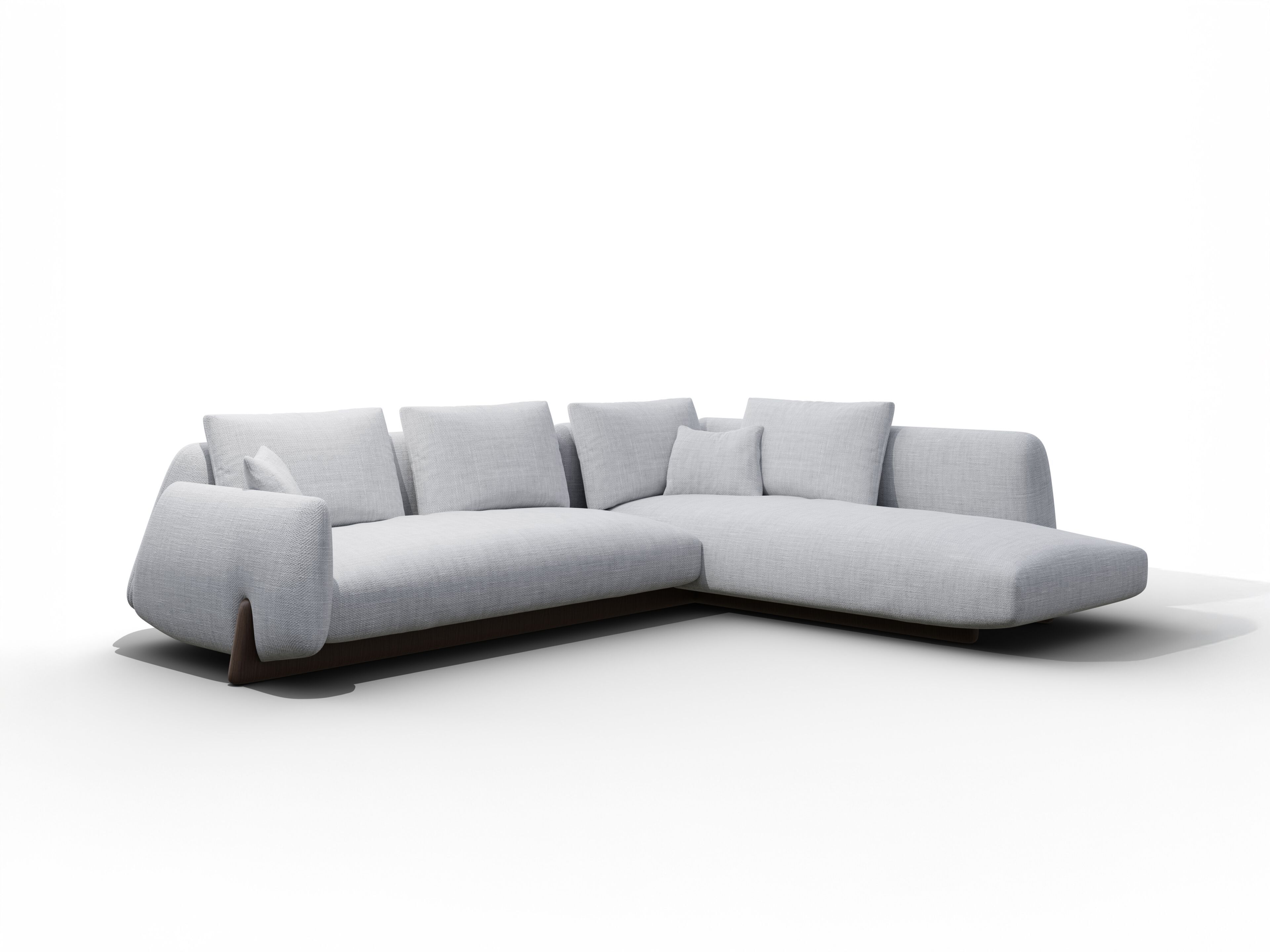 Секционный угловой диван из ткани Natuzzi Italia Mirai ARCH-00049072 - Вид №1