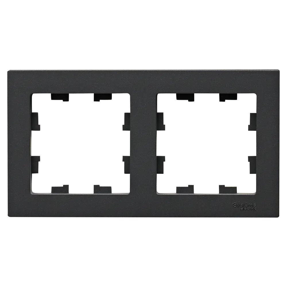 Рамка Systeme Electric AtlasDesign 2 поста цвет базальт STLM-2020211