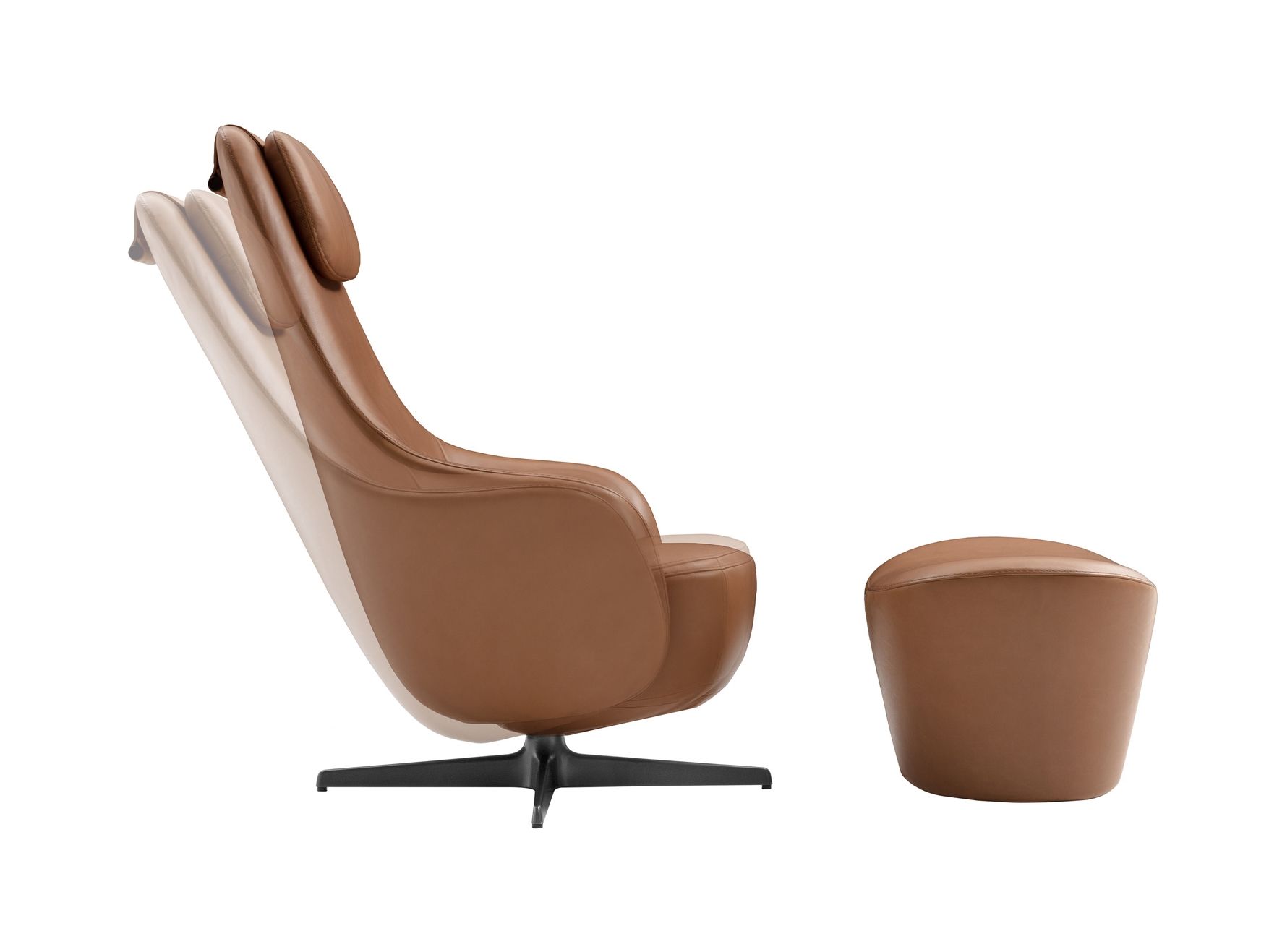 Кожаное кресло с подголовником B&B Italia Harbor ARCH-00152313 - Вид №2