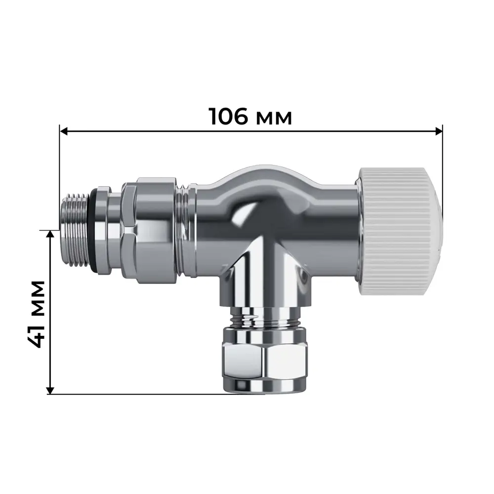 Термостатический комплект для радиатора осевой Royal Thermo Design Pro 1/2" латунь цвет хром STLM-2143778 - Вид №4
