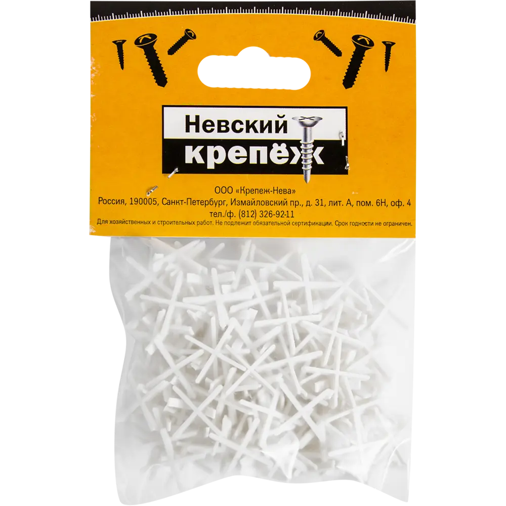 Крестики для кафельной плитки, 1 мм, 200 шт НЕВСКИЙ КРЕПЕЖ STLM-2017731 - Вид №2