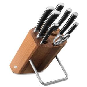 Набор кухонных ножей Classic Ikon: мусат, ножницы на деревянной подставке, 8 шт.