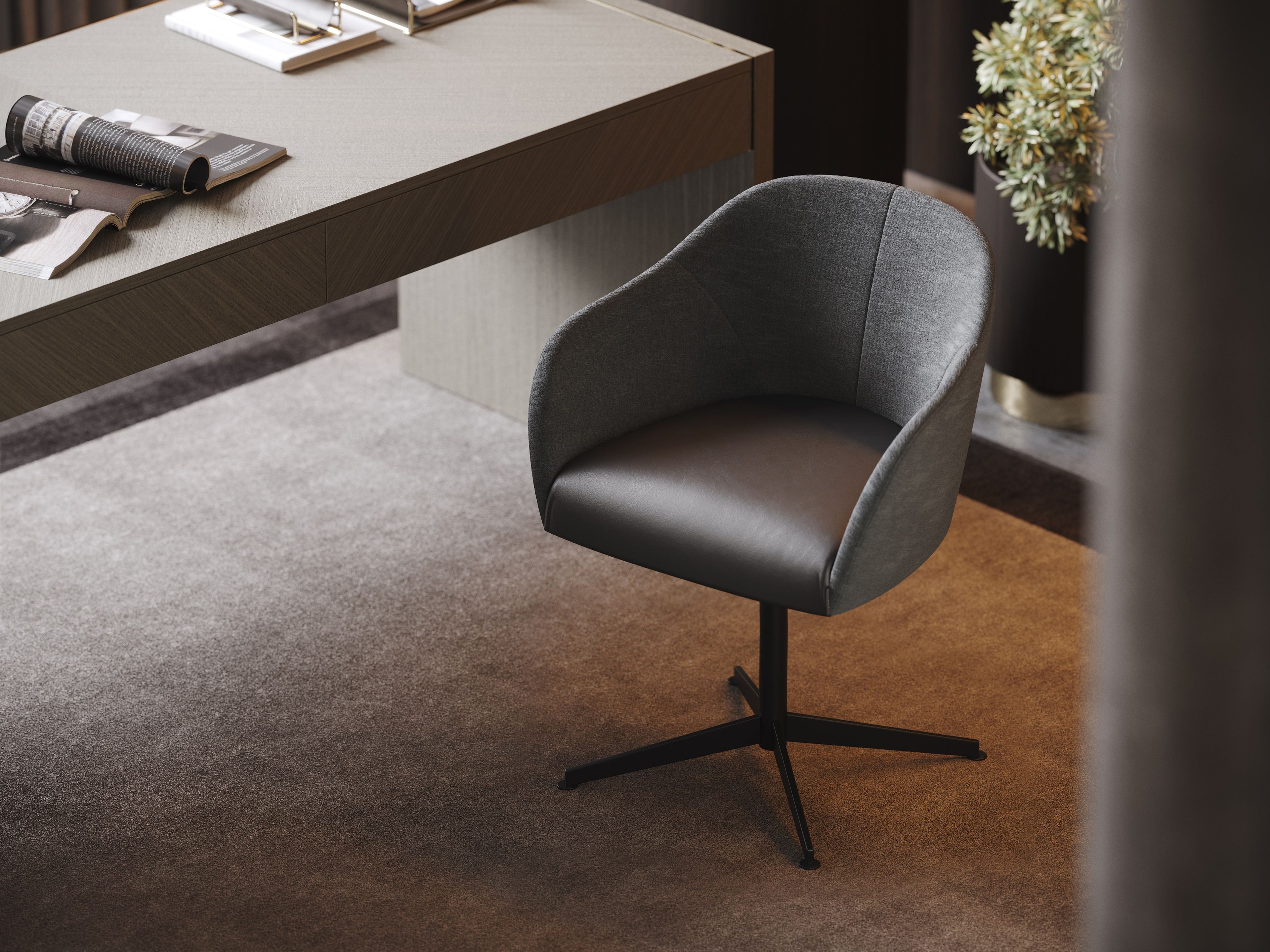 Спицевое вращающееся кресло с подлокотниками Laskasas ARCH-00088299 - Вид №2