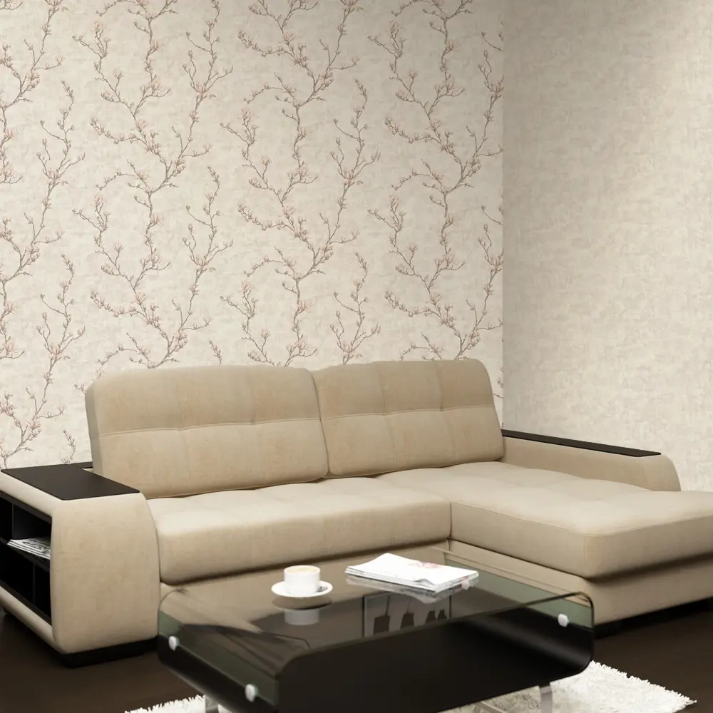 Обои флизелиновые Московская обойная фабрика Весна бежевые 4088-2 1.06 м STLM-2055518 - Вид №3