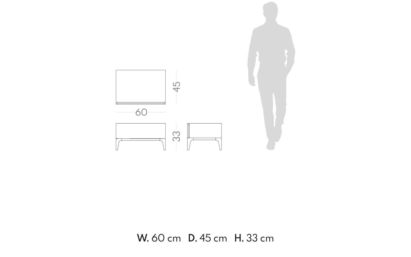 Деревянная прямоугольная тумбочка с ящиками PRADDY Miller ARCH-00149146 - Вид №2