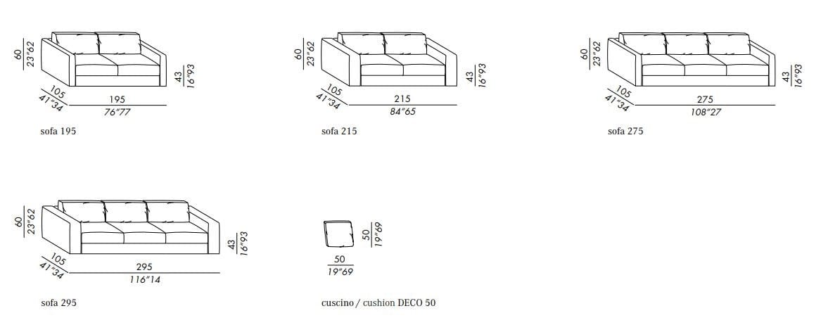 Съемный диван из ткани Meridiani Harold ARCH-00130925 - Вид №6