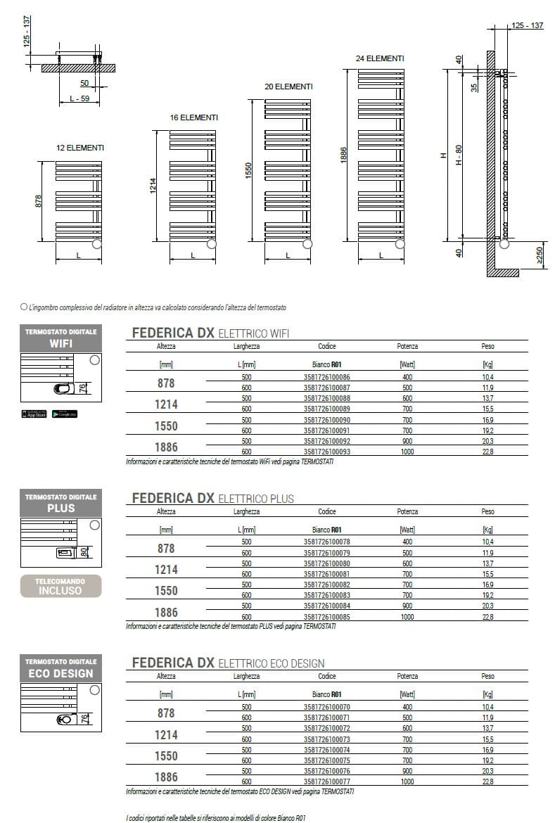 Электрический стальной полотенцесушитель Cordivari Federica ARCH-00107203 - Вид №2