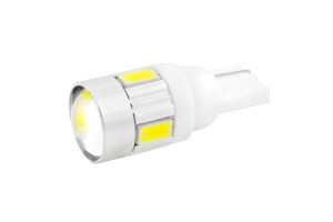 15971181 Автолампа диод T10 W5W 6 SMD диодов 1-контурная с линзой белая S08201127 SKYWAY