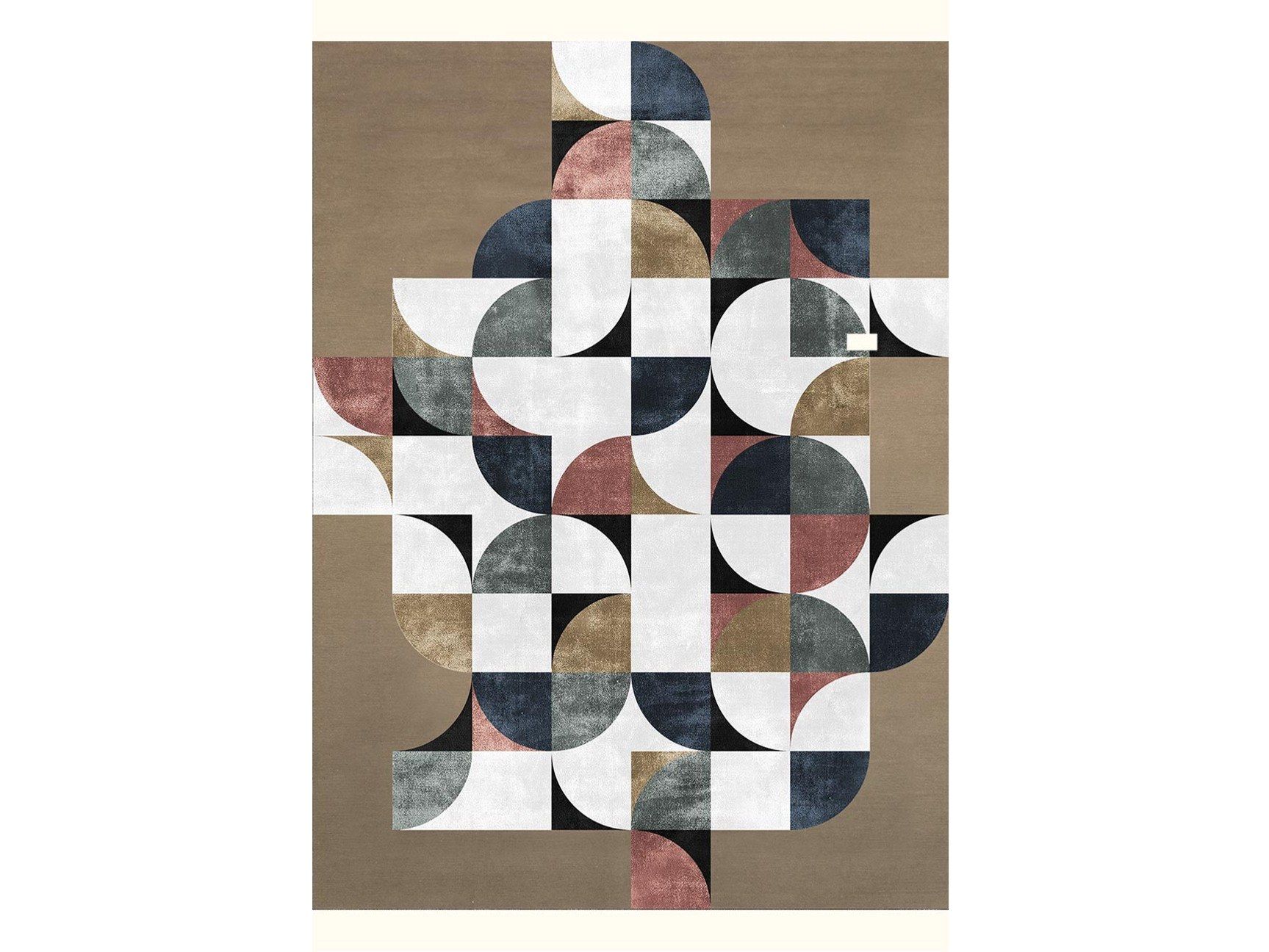 Ковер ручной работы из бамбукового волокна Sirecom Tappeti Моноскоп ARCH-00137591 - Вид №1