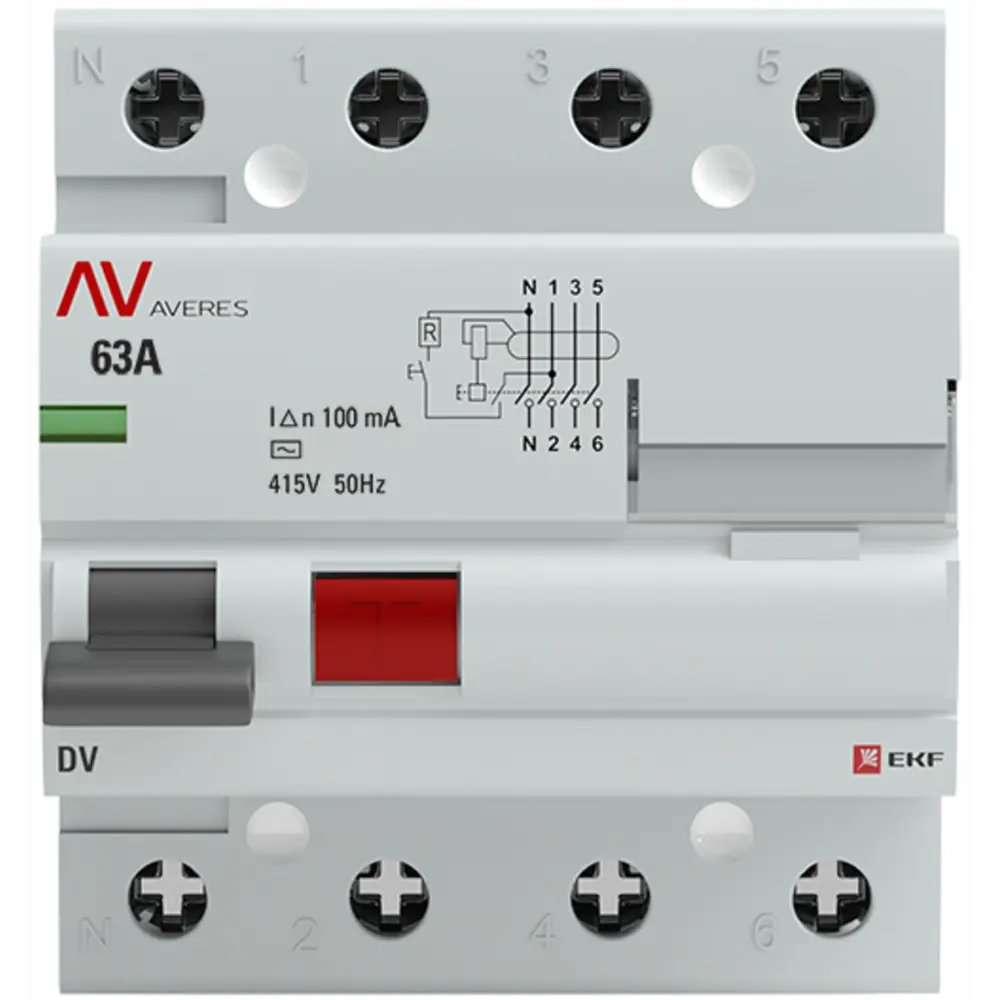 УЗО EKF Averes 4-полюсное 63А для комплексной защиты сети 84579907 STLM-0052265 - Вид №2