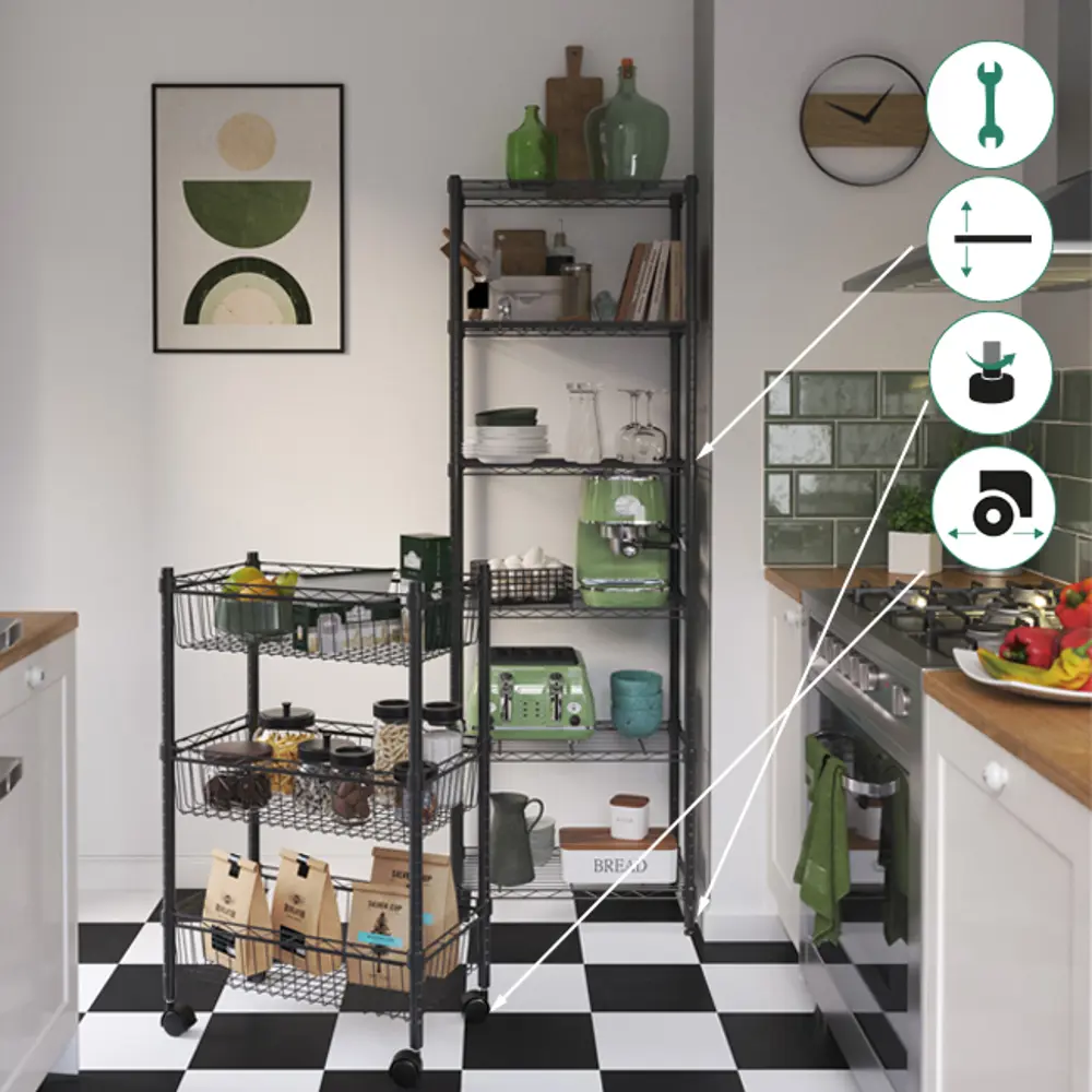 Колесо для стеллажа KONSENSA 4 шт STLM-2075417 - Вид №4