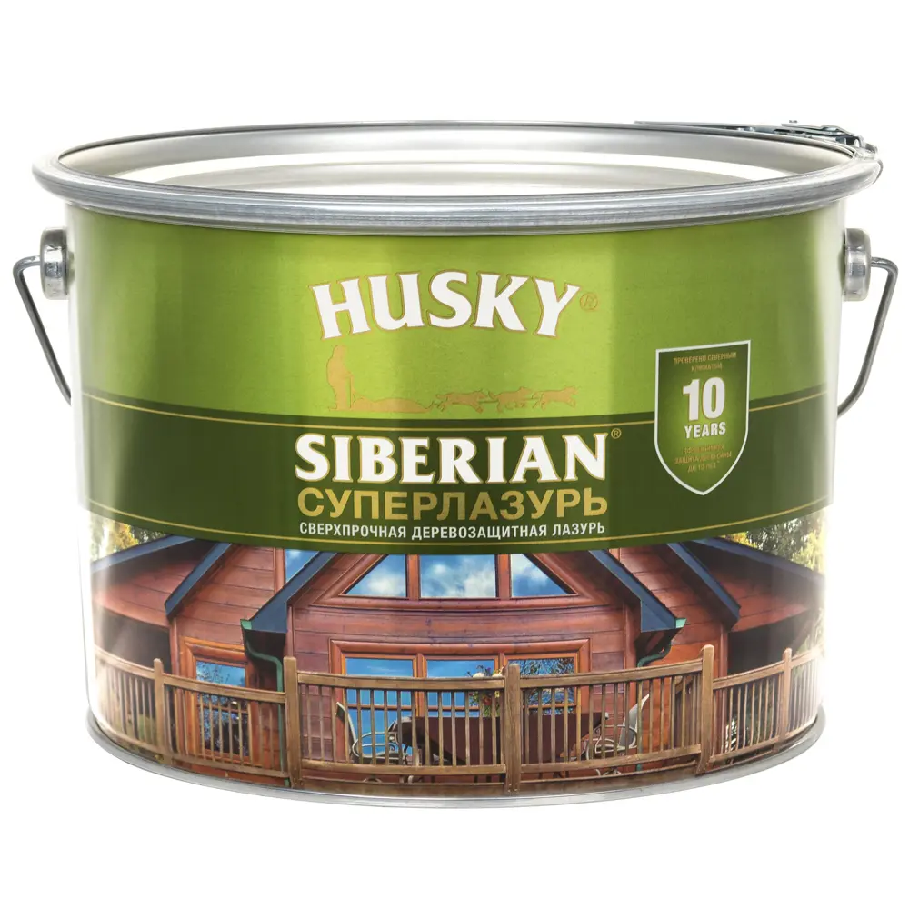 Husky Siberian Суперлазурь для дерева - защитный антисептик Орегон 9 л 83630958 STLM-0043054 - Вид №1