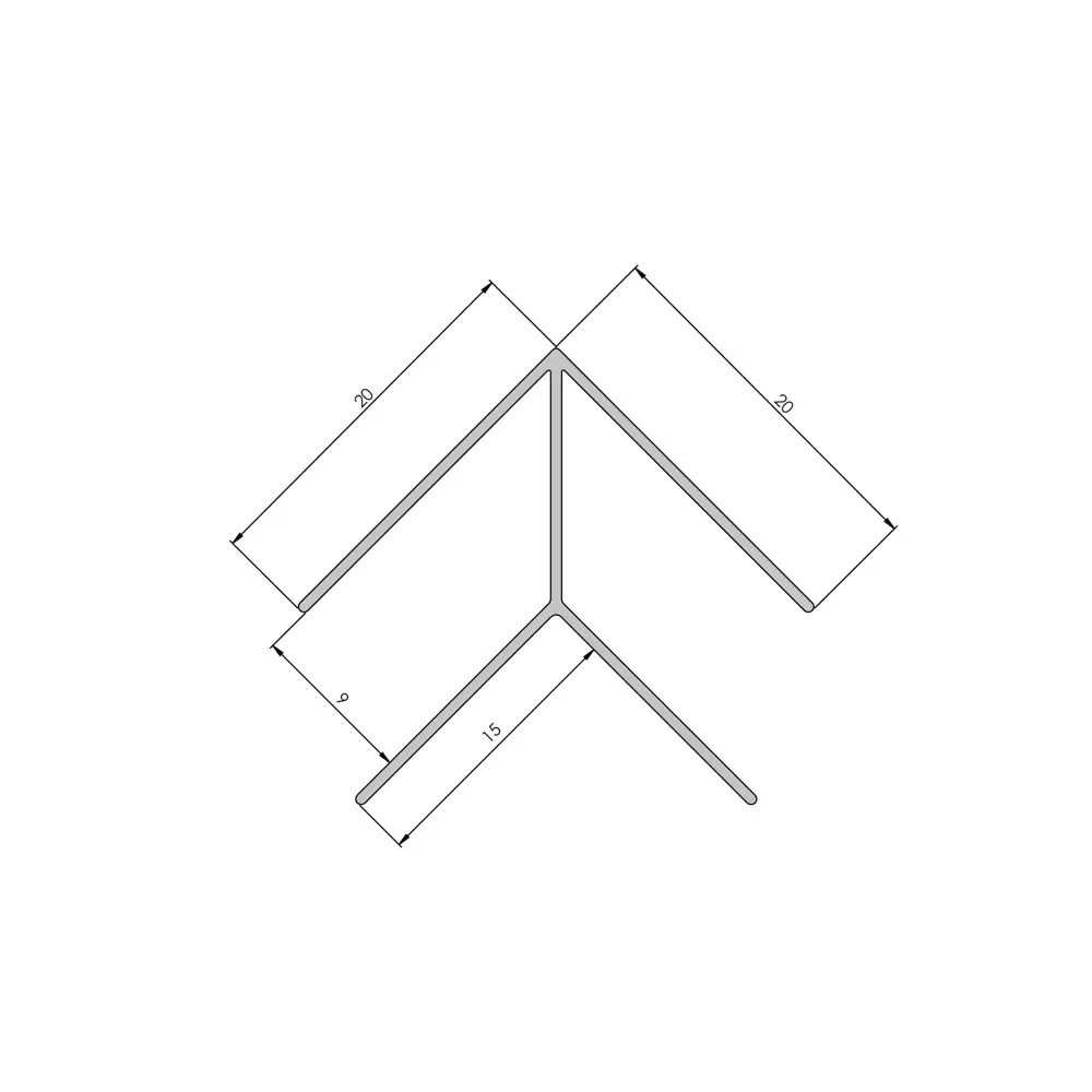 Профиль ПВХ наружный угловой 10x3000 мм белый Santreyd STLM-2055291 - Вид №1