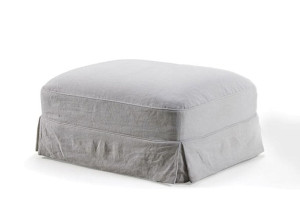 Прямоугольный пуф из ткани