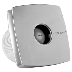 Вентилятор вытяжной X-MART 10 Inox H D98 мм 38 дБ 98 м³/ч обратный клапан цвет серебро CATA
