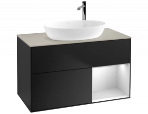 Villeroy&Boch Тумба под раковину Прямоугольная версия F903MTPD Finion Black Matt Lacquer