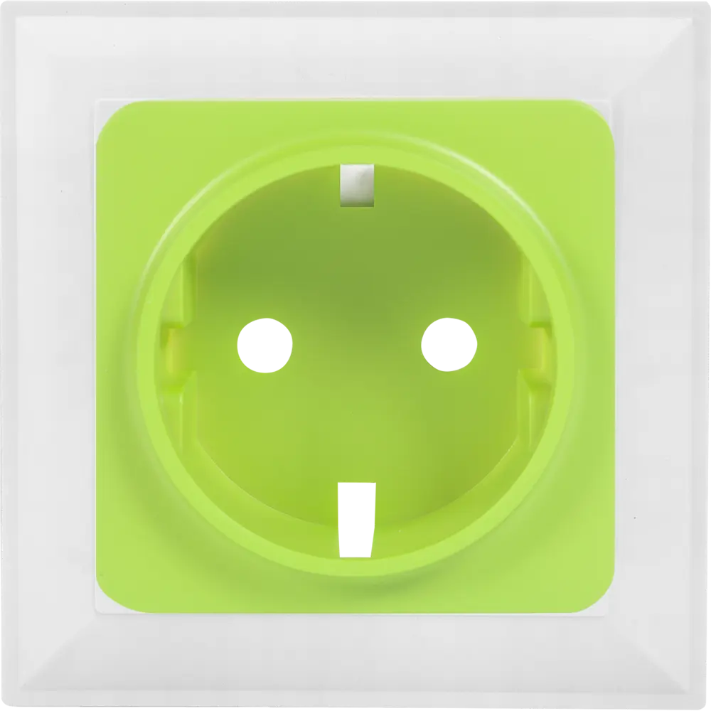 Накладка для розетки с заземлением Lexman Cosy, цвет зелёный STLM-2062938 - Вид №2