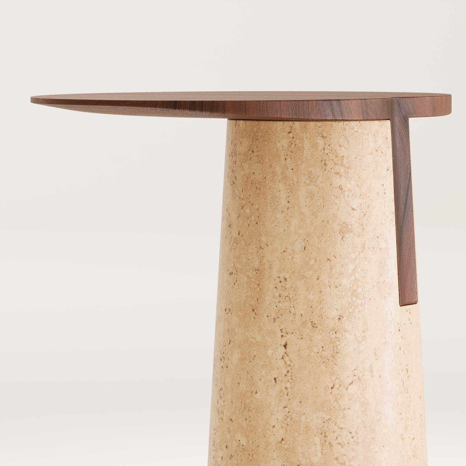 Овальный журнальный столик из дерева и травертина Wewood Anchor ARCH-00117262 - Вид №22