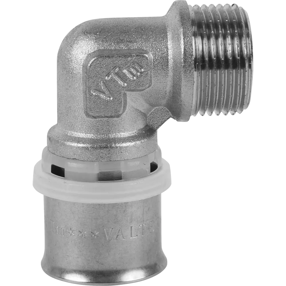 Угол комбинированный 90° Valtec 3/4"x26 мм НР никелированная латунь VTM.253.N.002605 STLM-2039849 - Вид №3