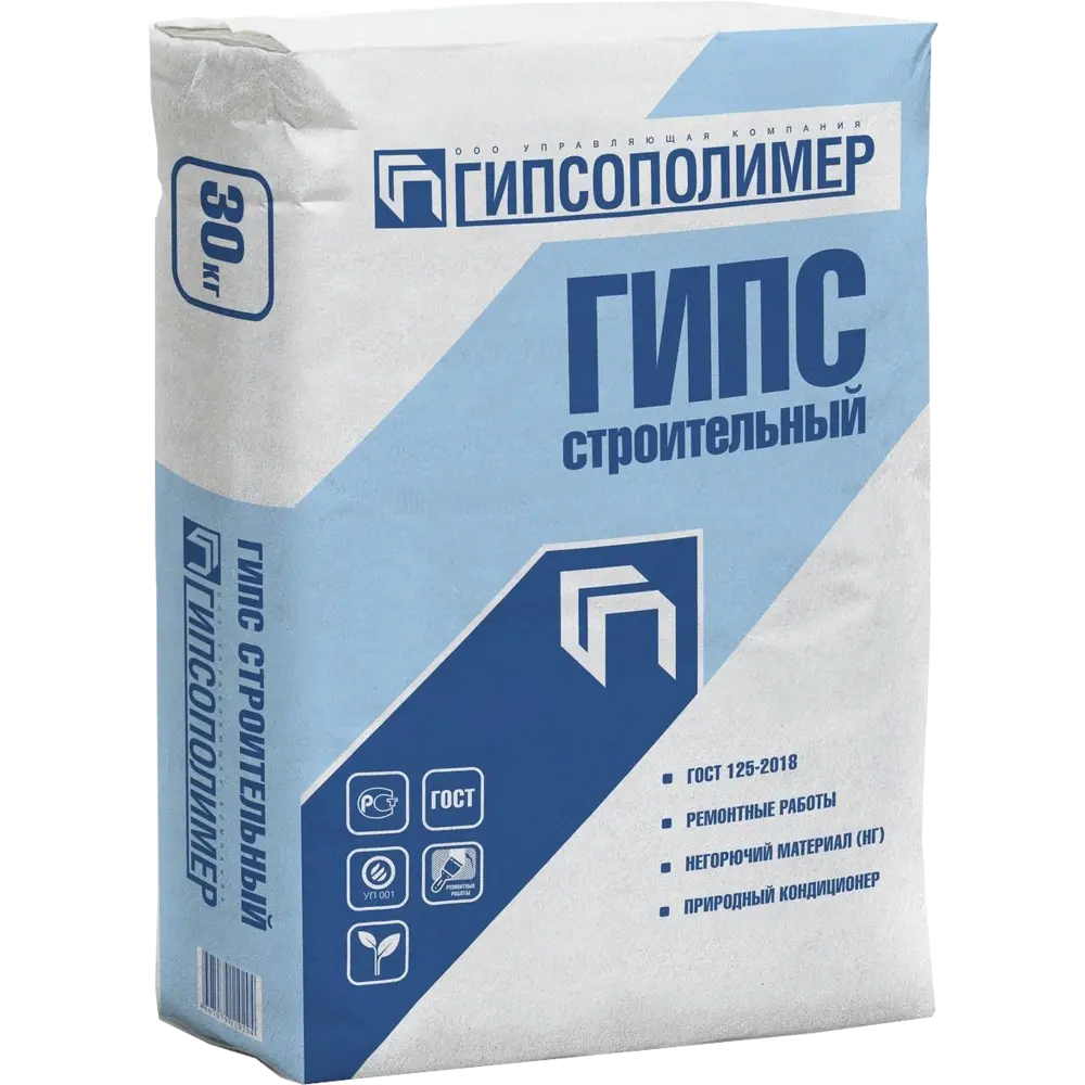 Гипс строительный Г3 30 кг Гипсополимер STLM-2189537