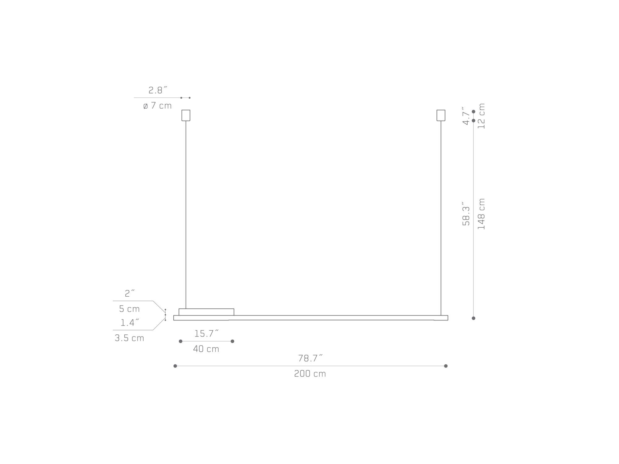 Алюминиевый светодиодный подвесной светильник Vertigo Bird ARCH-00014585 - Вид №14