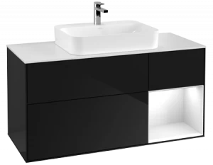 Villeroy&Boch Тумба под раковину Прямоугольная версия F421GFPH Finion Glossy Black Lacquer