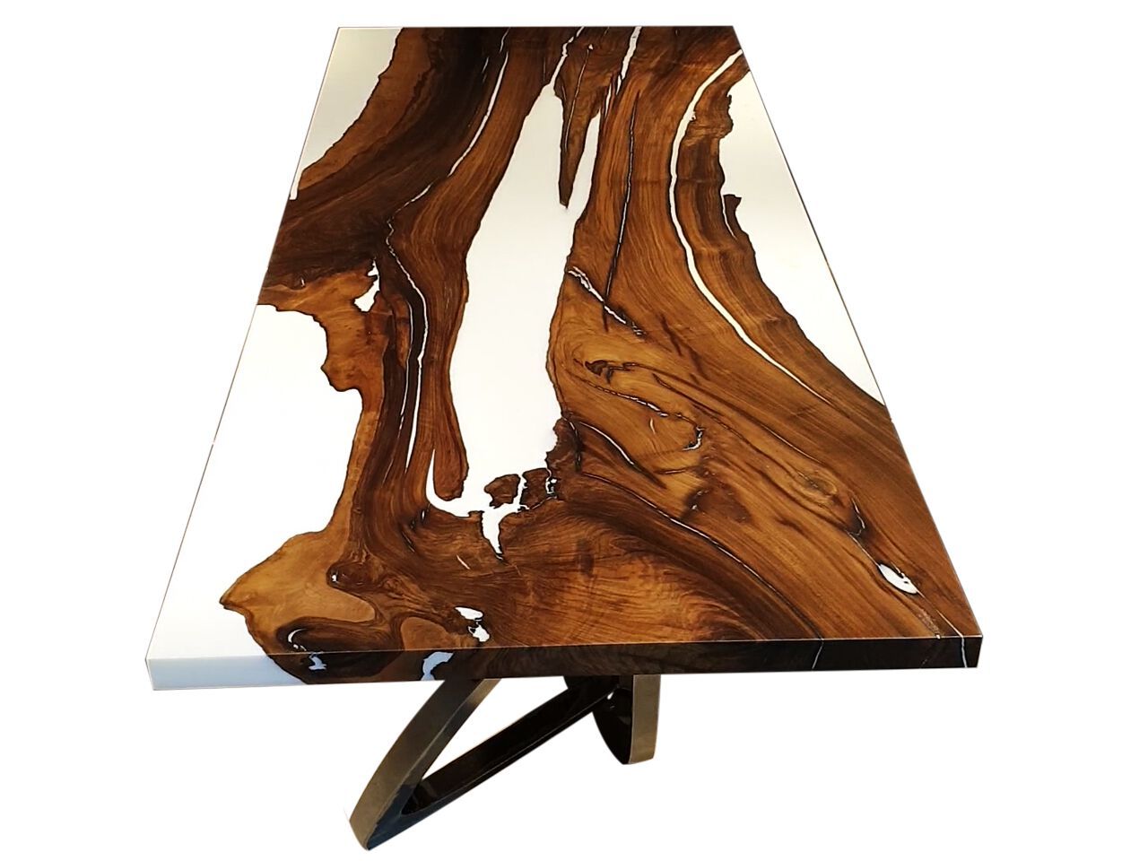 Прямоугольный стол из орехового дерева и смолы Legnor LEG2408806 ARCH-00113490 - Вид №1