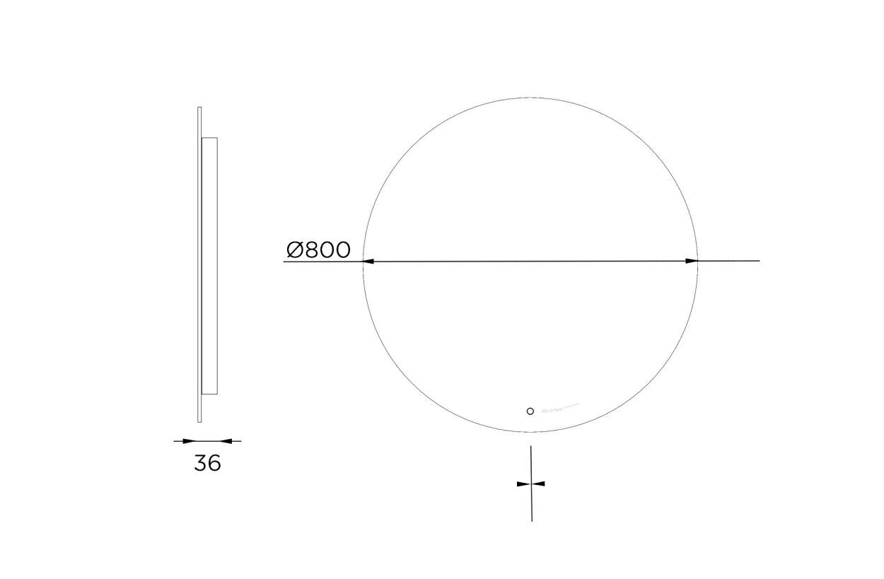 Круглое зеркало для ванной комнаты со встроенным освещением JEE-O FLOW 80 ARCH-00057619 - Вид №2