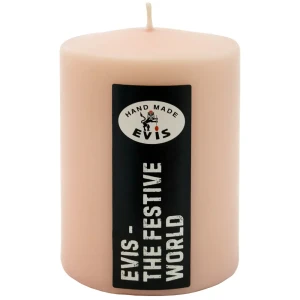 Свеча столбик Цилиндр персик 10 см