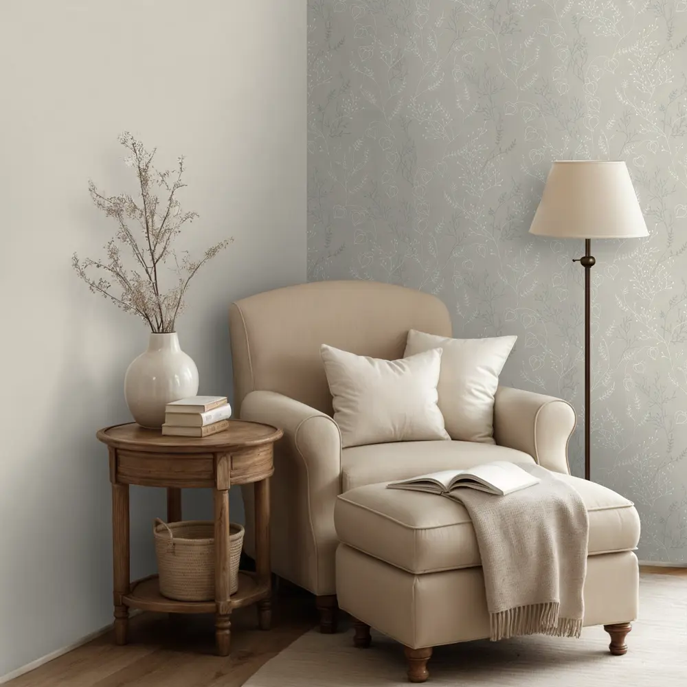 Флизелиновые обои Euro Decor Physalis бежевые 1.06 м 89426582 STLM-1578996 - Вид №4