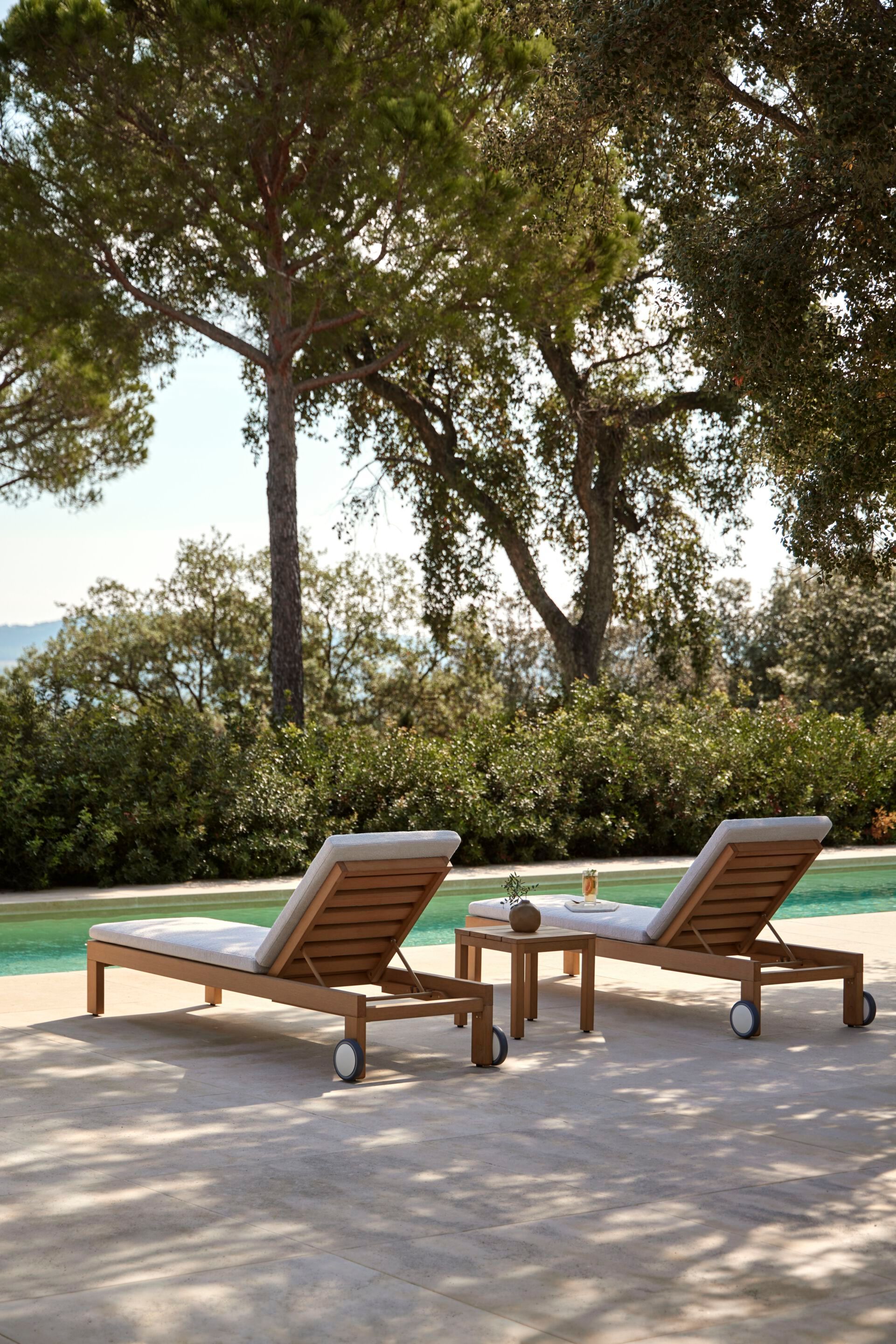 Ткань и TechTeak Recliner Садовая кровать с колесами POINT Kahn ARCH-00057871 - Вид №14