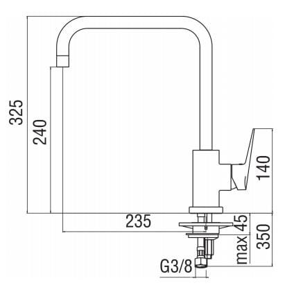 Смеситель для кухни с одной ручкой Nobili Blues ARCH-00061106 - Вид №2