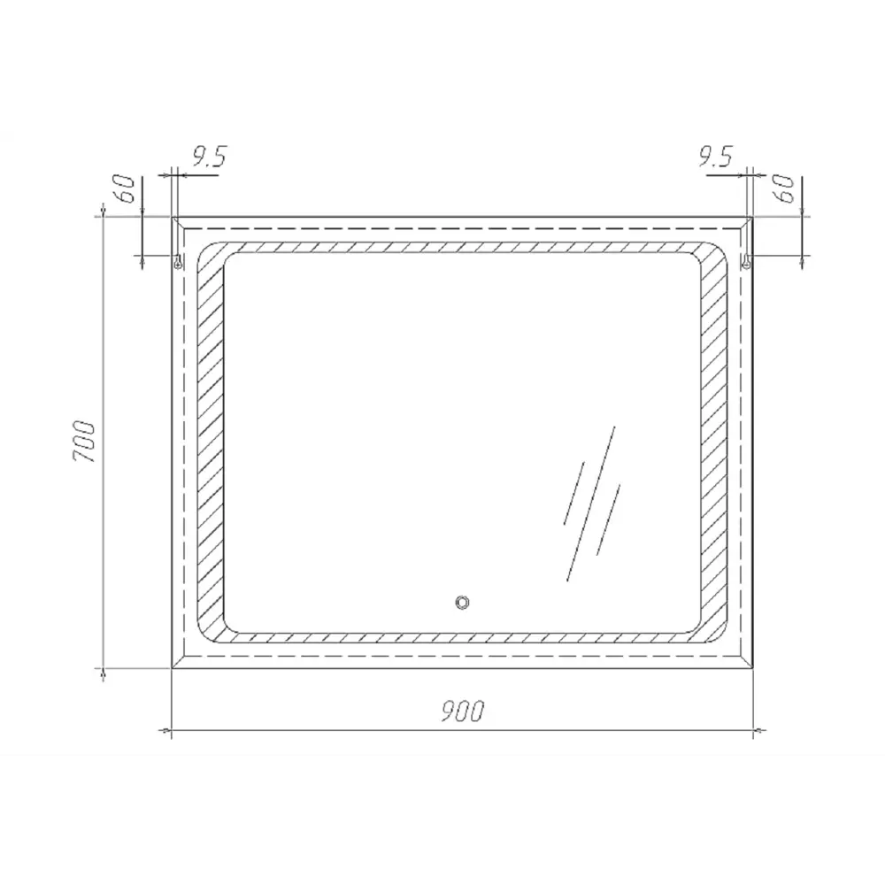 Зеркало для ванной Sansa Sansa SG1061Z с подсветкой 90x70см