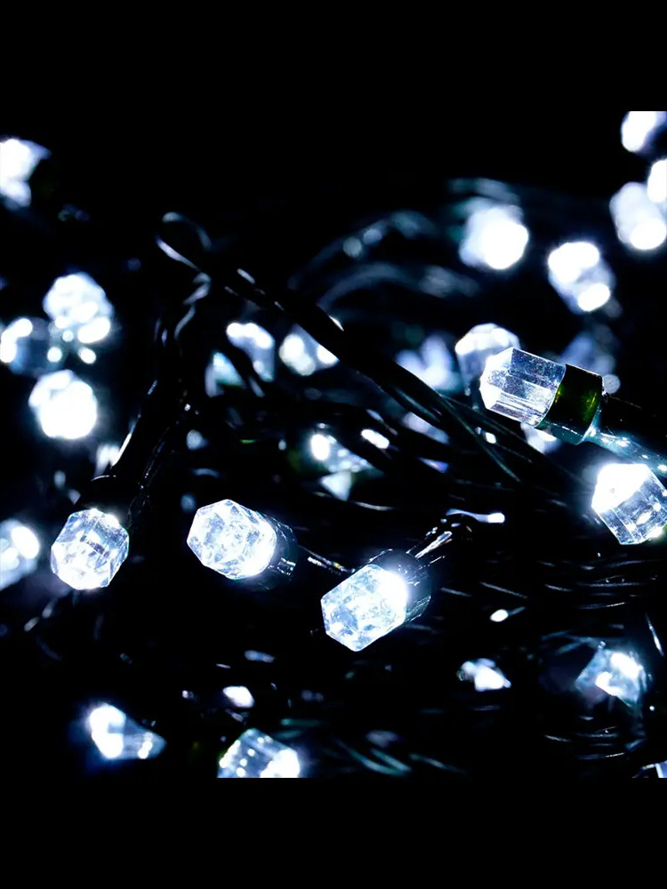 90191963 Электрогирлянда Магия Праздника Внутренний/наружный 1000см 100LED Холодный белый (голубой) STLM-0960176