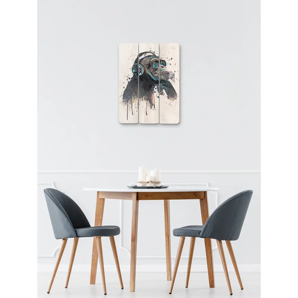 Картина на МДФ Обезьяна хипстер 30x40 см POSTERMARKET STLM-2169331 - Вид №5