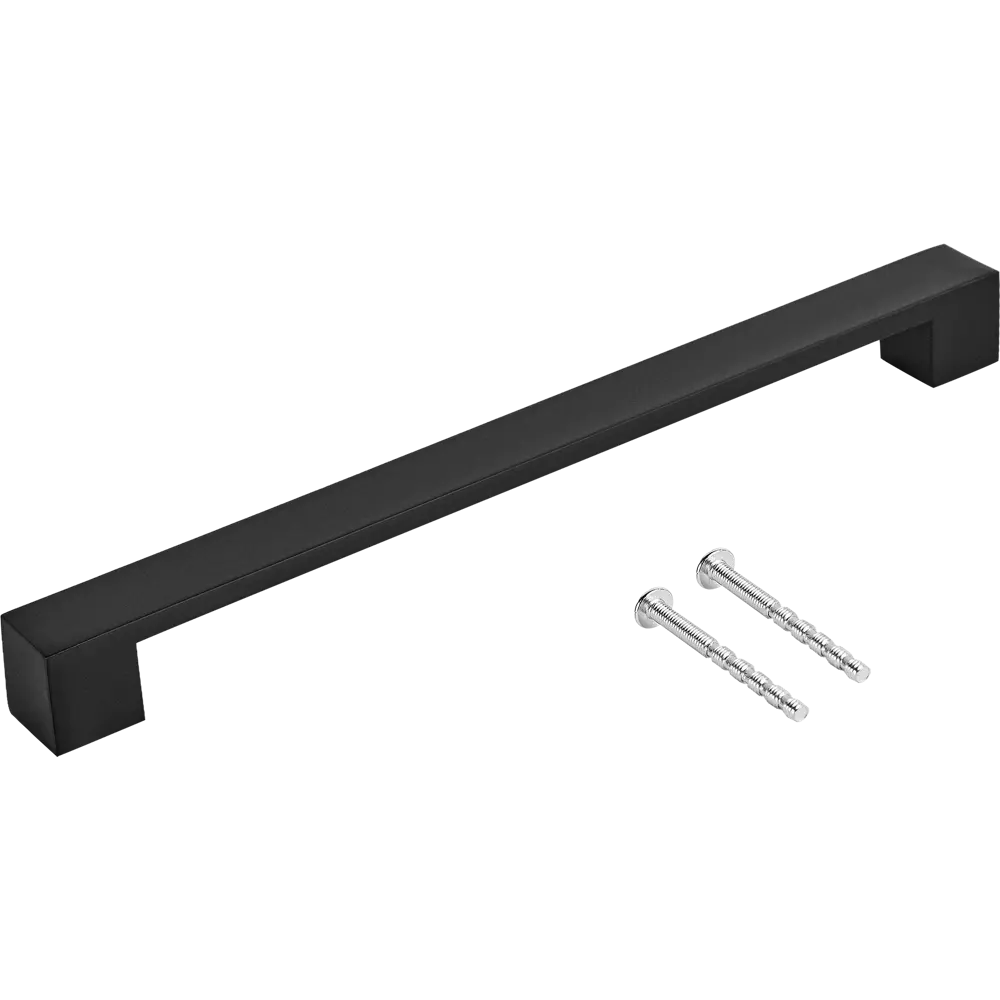 Мебельная ручка-скоба L4.024 черная 256 мм LARVIJ STLM-2018683 - Вид №2