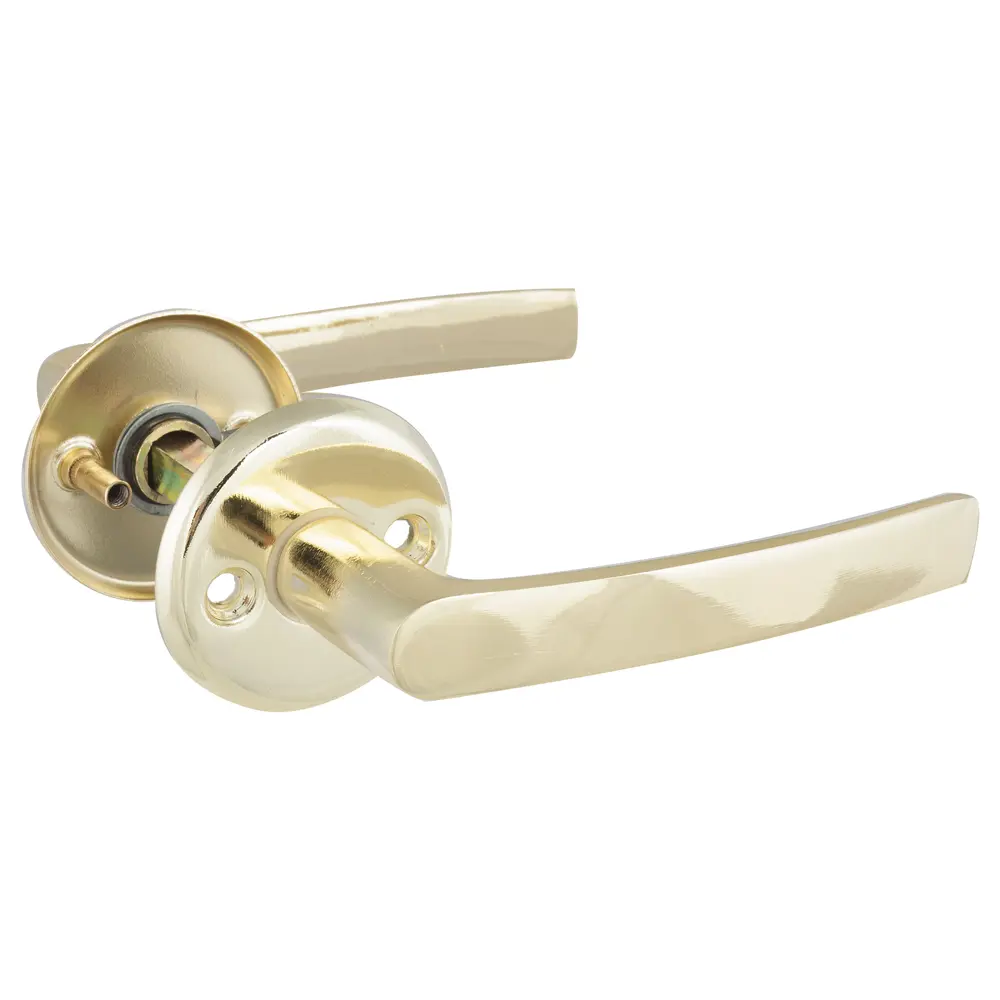 Ручки дверные на розетке Palladium 016 (5/60), алюминий, цвет глянцевое золото STLM-2212123 - Вид №1