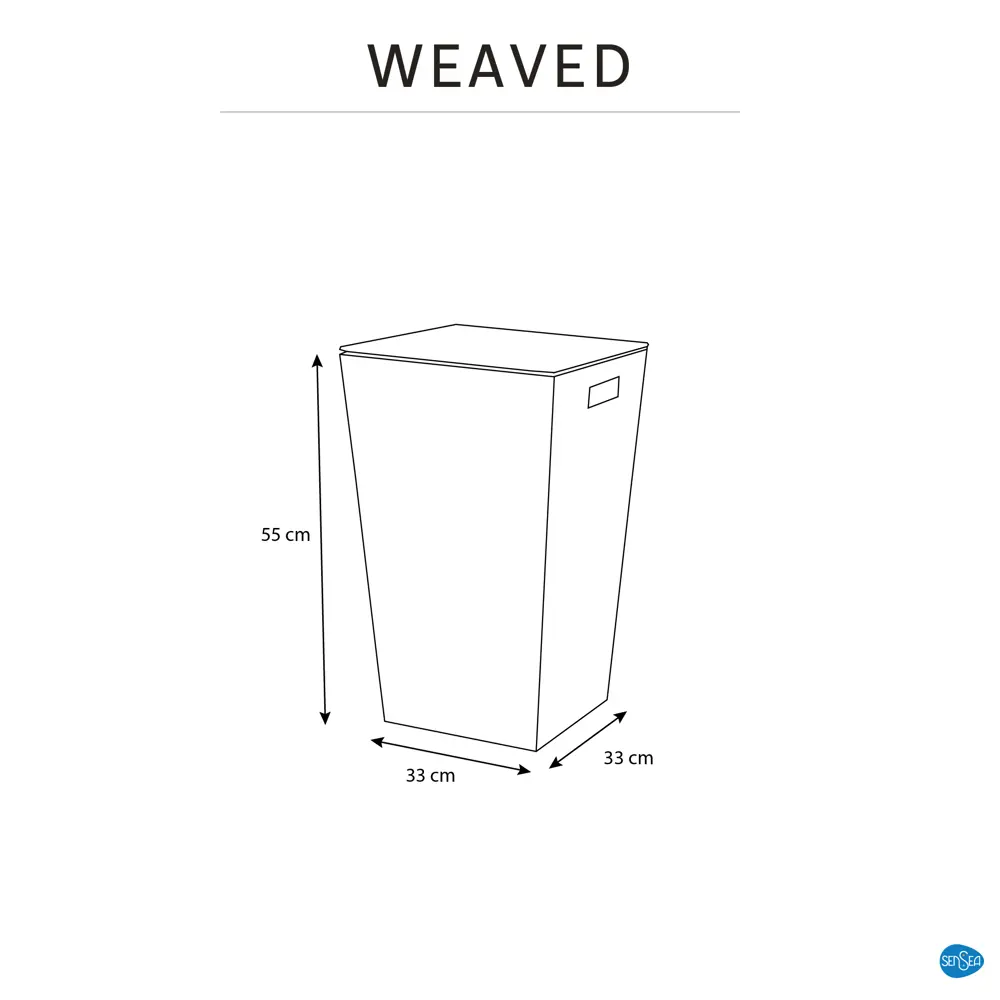 Корзина для белья Sensea Weaved 60 л цвет темно-серый STLM-2209515 - Вид №7