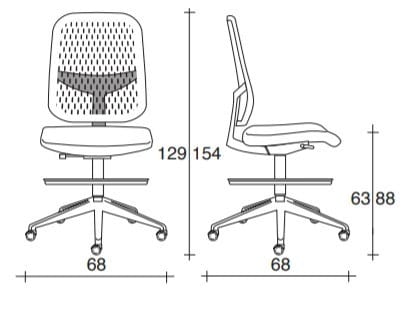Регулируемый по высоте офисный стул с подставкой для ног TALIN Gea ARCH-00120157 - Вид №2