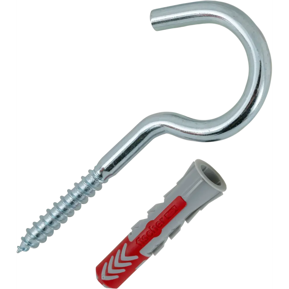 Дюбель универсальный DuoPower 10x50 мм, крюк-полукольцо, 2 шт FISCHER STLM-2059689 - Вид №1