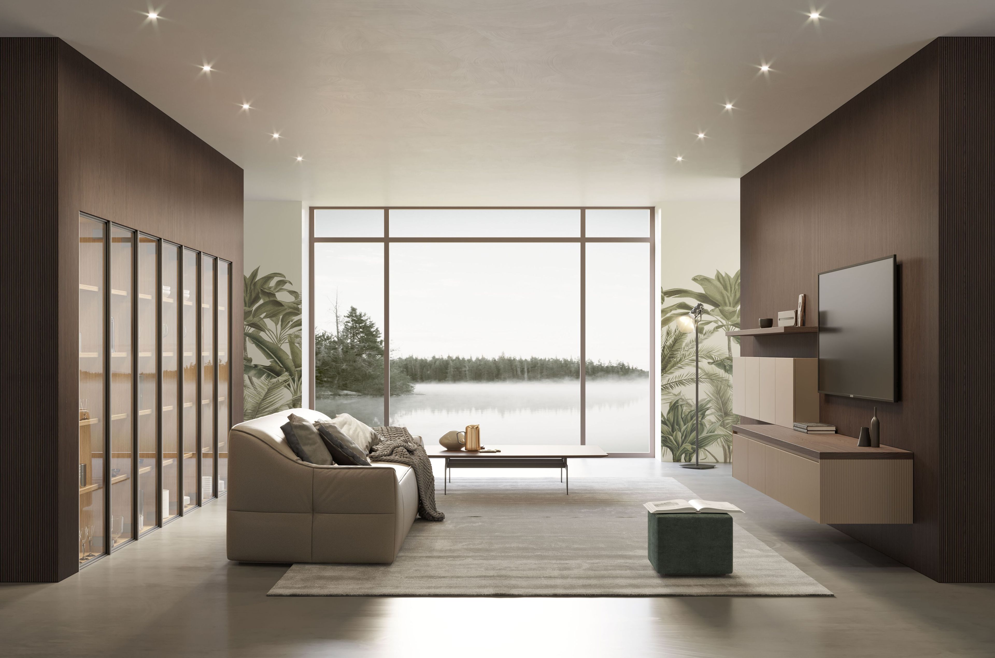 Секционная оборудованная стена Mobiltesino Millerighe Color ARCH-00087937 - Вид №1