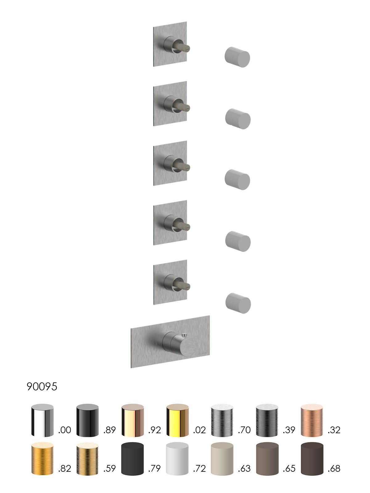 Термостатический смеситель для душа с 6 отверстиями Rubinetterie Frattini отдельная эстетика ARCH-00121846 - Вид №14