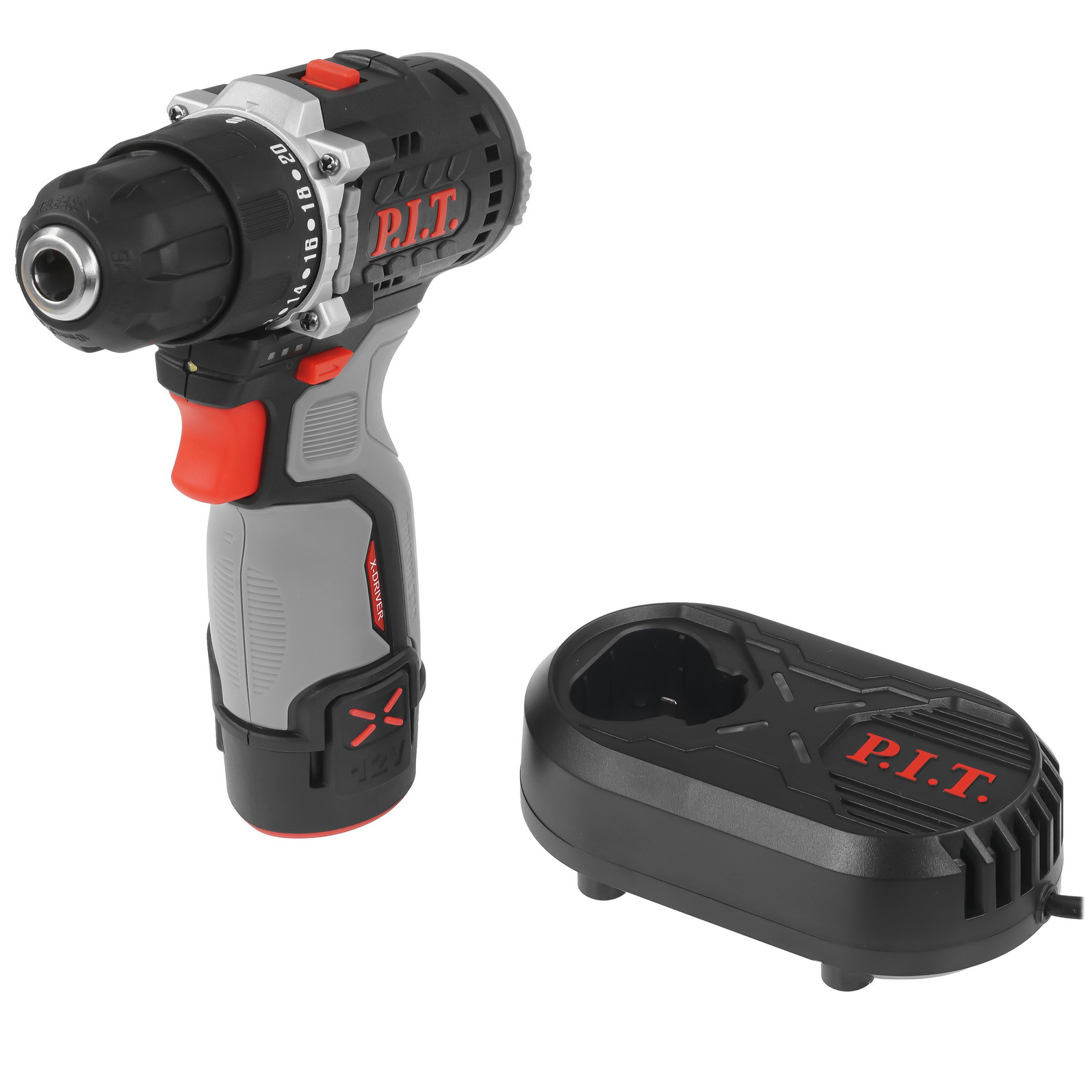 Дрель-шуруповерт PIT PBM12K-10B/1 X-DRIVER OnePower 12V 9086502 STDN-0052210 - Вид №1
