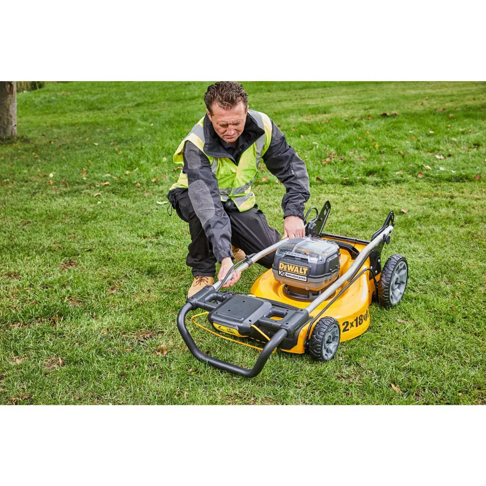 Газонокосилка аккумуляторная Dewalt 18 В 48 см 2x5 Ач АКБ и ЗУ входит в комплект STLM-2060723 - Вид №19