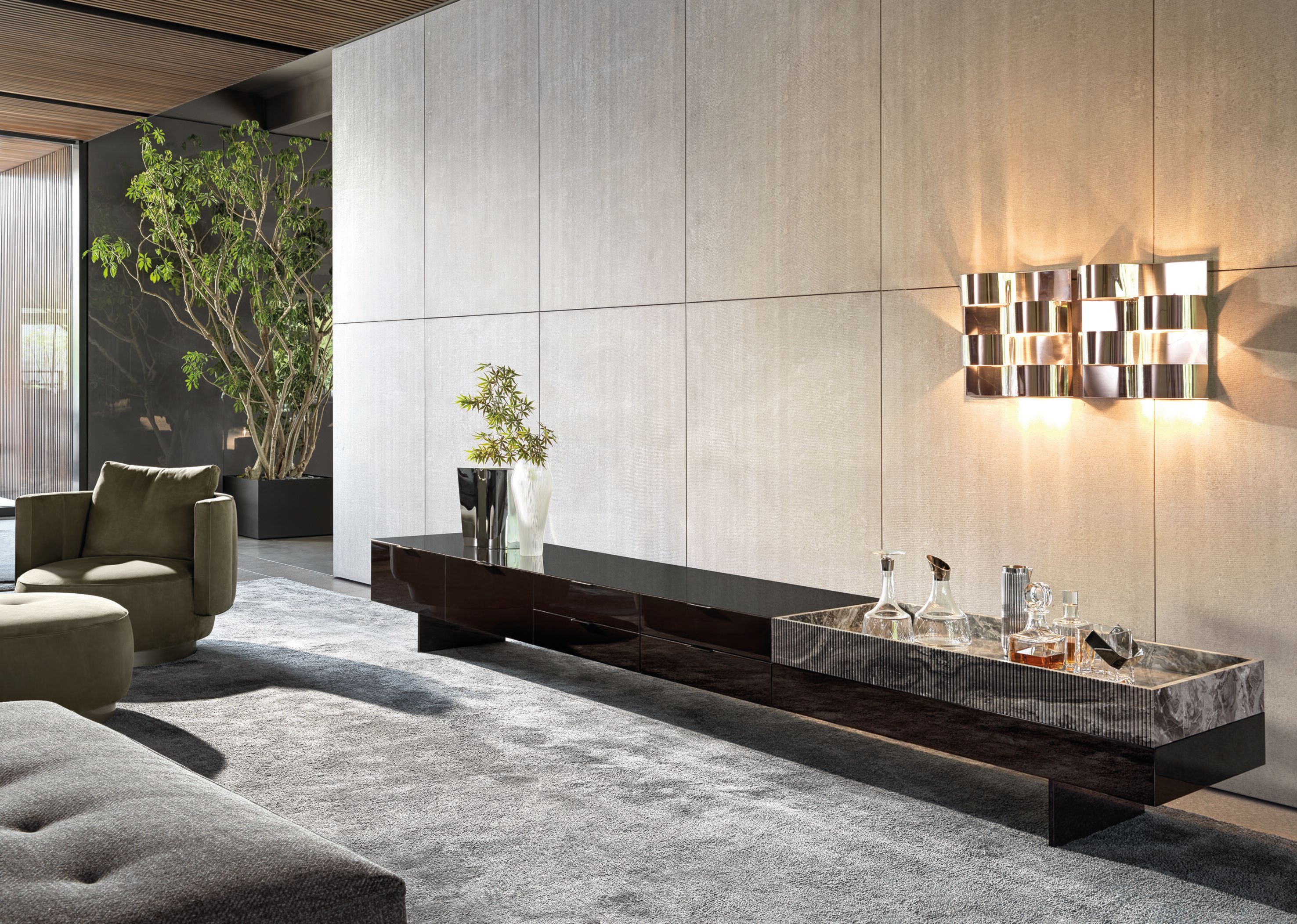 Деревянный шкаф с ящиками Minotti SUPERBLOCKS ARCH-00152634 - Вид №4
